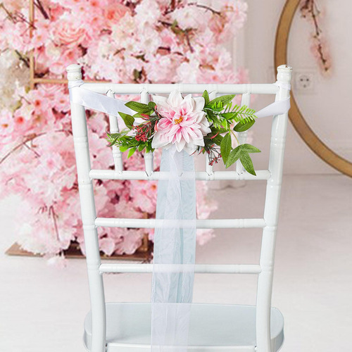 Decoraciones Florales Para Respaldo De Silla De Rosa