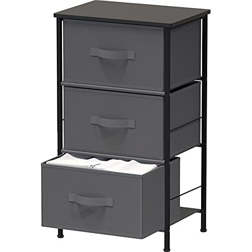 Nightstands Dresser For Bedroom 3-tier Organizer Drawer...