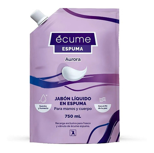 Jabón Líquido En Espuma Ecume Aurora Manos Y Cuerpo 750 Ml