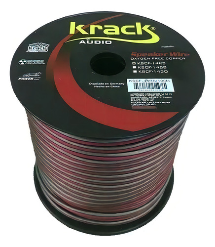 Rollo De 100mts De Cable Krack Polarizado 2x16 P/ Bocina