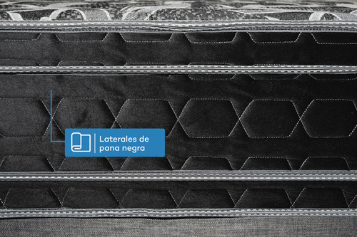 Colchón Viggo Esmeralda 100x200 Cm 130 Kg Alta Densidad Negro