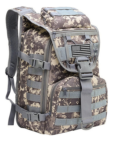 Mochila Táctica Militar Para Hombres Y Mujeres, Bolsa De 3. Color Acu Camuflado