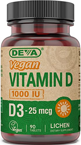 Deva Vitamina Vegana D3 Suplemento - Tabla De Una Vez Hylwl