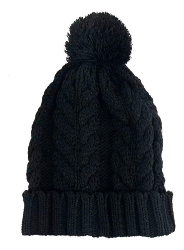 Combo 10 Touca De Frio Com Pompom Preta Gorro De Lã Tricot