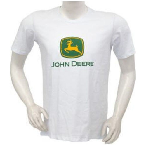 Camiseta Blanca Estampado Logo John Deere