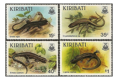 Fauna - Reptiles - Lagartos - Kiribati 1987 - Serie Mint
