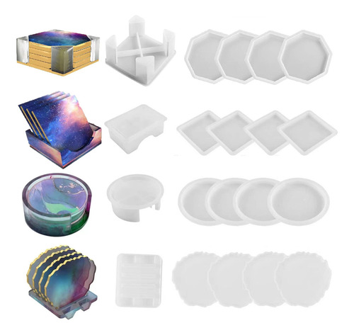 Moldes De Silicona Para Posavasos De Resina Epoxi