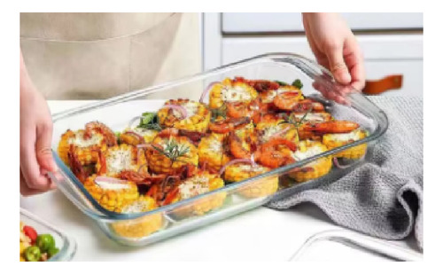 Refractario De Vidrio Rectangular 2.2 Lts Alpro 85003