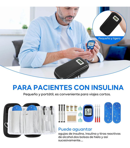 Para Hielera Para Insulina Con 2 Bolsas De Hielos Portatil