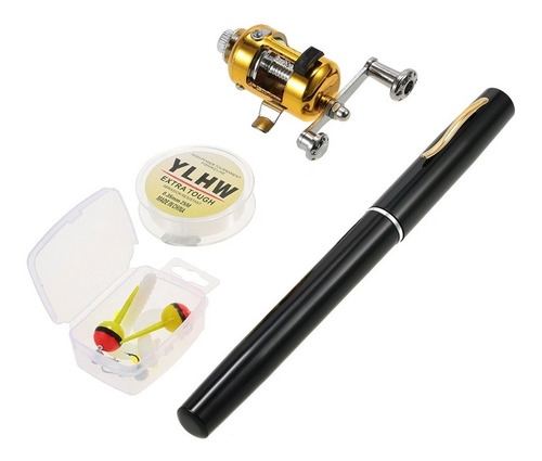 Imagem 1 de 10 de Mini Telescópica Portátil Vara De Pesca Carretel Combo Set