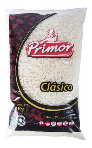 Arroz Clasico Primor 1kg Blanco Tipo I Mojitos Bodegon
