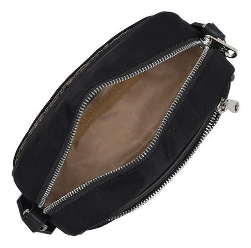 Bolsa Crossbody Mujer Mickey W Capsule Negro Hbcapuchina9cw Acabado De Los Herrajes Níquel Diseño De La Tela Liso