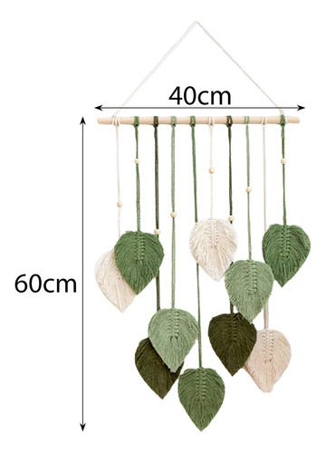 Macramé Para Colgar En La Pared, Telón De Fondo Con Verde