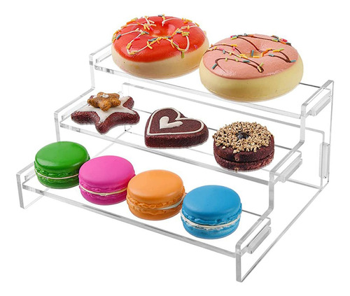 Acrílico Riser Clear Display Stand Clear Cupcake Stand