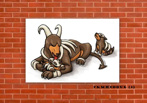 Cuadros Poster Pokemon Houndour Evolucion 20x29 (our 2)