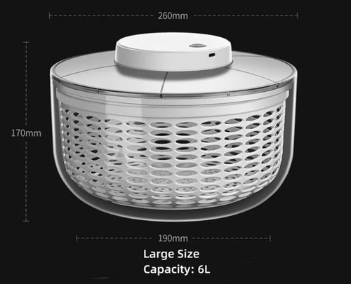 Centrifugador De Vegetales Escurridor Secador Lechuga C/usb