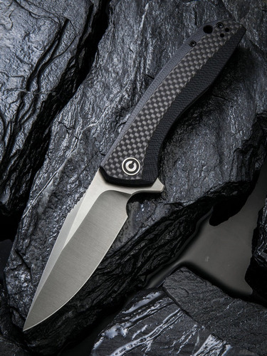 Canivete Civivi Baklash 3.5  9cr18mov, Black G10/cf Handles.