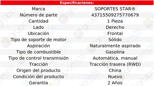 Soporte Motor Del Der S Star Ford Granada L6 4.1l 76