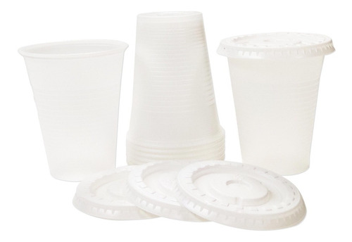 Imagen 2 de 3 de Tapas Para Vasos Desechables Selva Tv 5,6,7 (25x100)