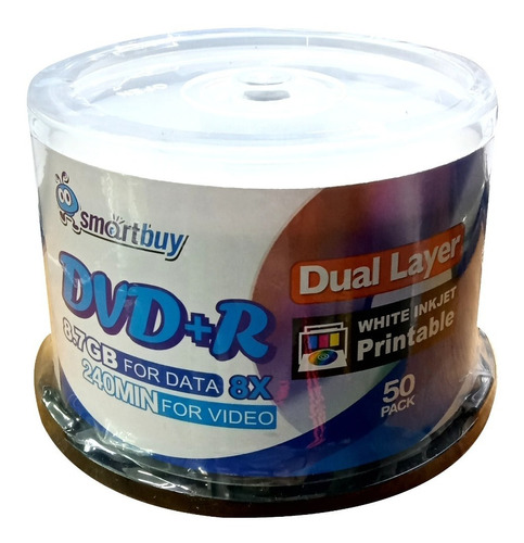 Dvd+r Dl 8.7gb Smartbuy X50 U/