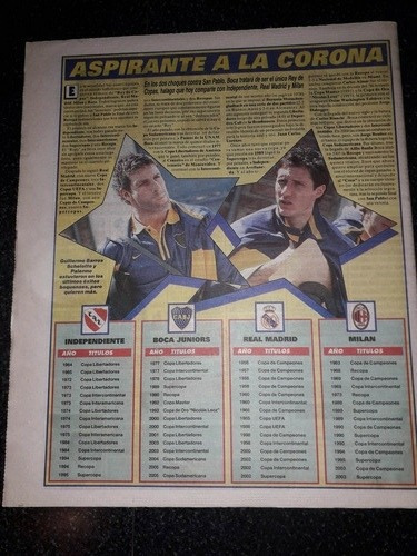 Diario Crónica Deportes 07/09 2006 Boca Basile Palermo (Usado)