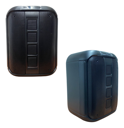 Parlante Party Speaker Ay-1201 Luz Led Con Microfono Karaoke Color Negro 2
