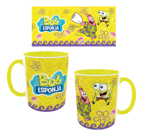 Taza Bob Esponja 11 Interior De Color