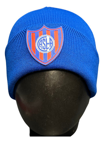 Gorro Lana San Lorenzo Azul Escudo S