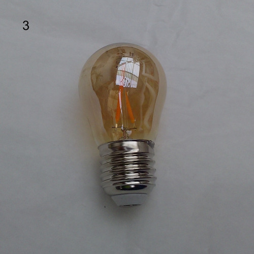 Imagen 3 de 4 de Bombillo Vintage Pin Pon Led Ambar Cálida X 6 Unidades