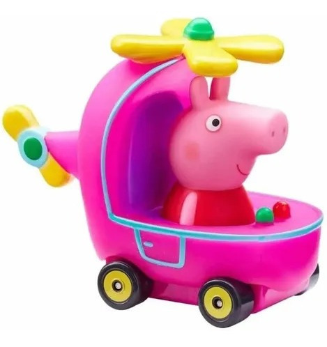 Peppa Pig Muñecos Figura Helicóptero Auto Moto La Cerdita Or