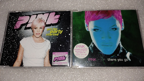 P!nk - 2 Cd's Singles Get The Party Started + There You Go (Usado)