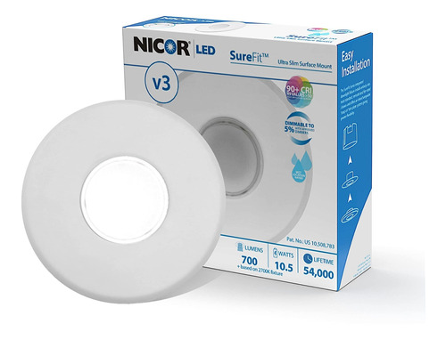 Nicor Lighting Dlf301204kwh Montaje Emp Do Color Blanco