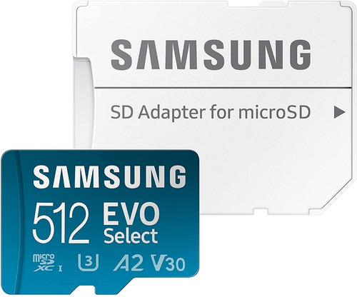 Samsung Micro Sd 512 Gb Evo Select Uhs-i U3 130mb/s C/adapt