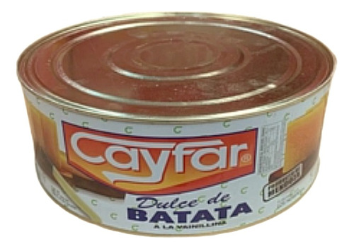 Dulce De Batata Lata Cayfar X 5 Kg.