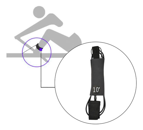 Tabla De Surf Leash Paddleboard Shortboard Stand Up 10 Pies