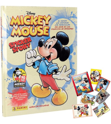 Álbum Tapa Dura + 50 Sobres Mickey Mouse 90 Años.