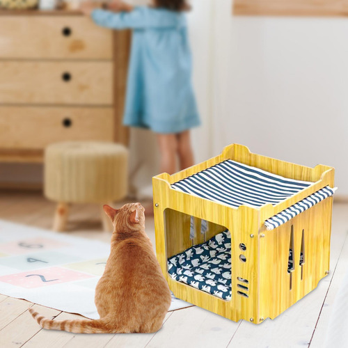 Cama Para Gatos, Casa Cúbica, Casa Para Rascar, Escondite,
