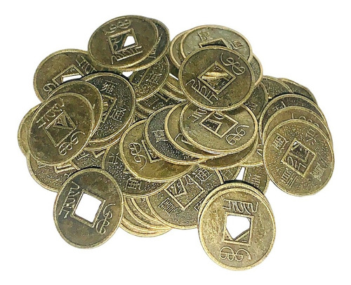 33 Monedas Chinas Riqueza Suerte Oro Viejo 1.5 Cm Chicas 