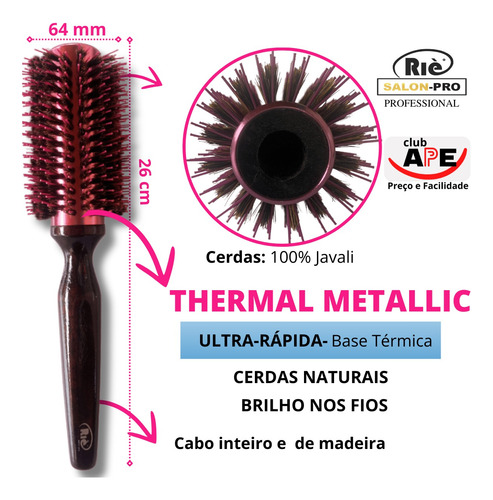 Kit 2 Escovas Profissionais Javali Frizz Control Rie Salon