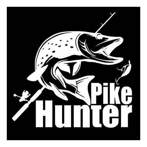 Paed Pike Hunter - Adhesivo Decorativo Para Capota De Pesca