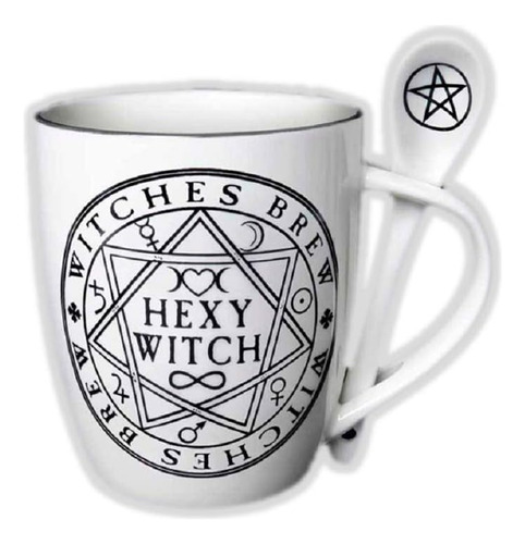 Pacific Giftware Witches Brew Hexy Witch Taza Y Cuchara Por 