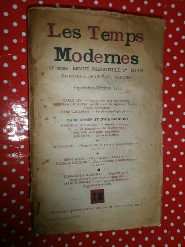 Les Temps Modernes Revista Francesa Dirigida Por Sartre 1956