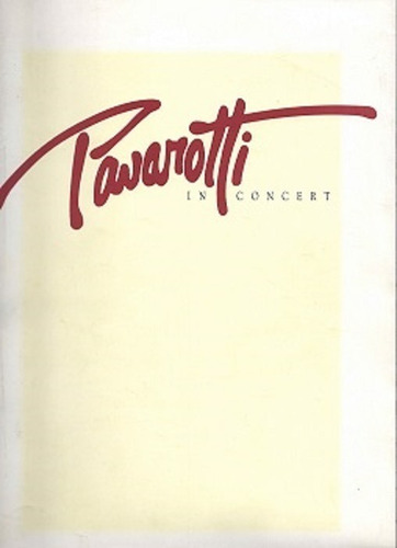 Programa De Lujo Pavarotti In Concert - Bs As - Argentina