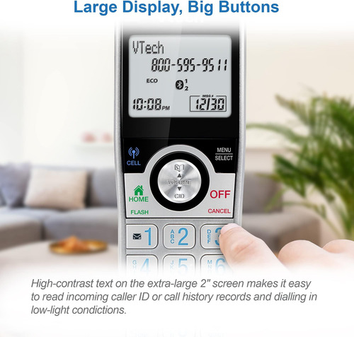 Vtech Issuper Long Rango De Hasta 2300 Pies Dect 6.0 Bluetoo