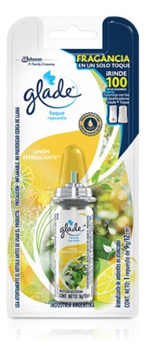 Glade Toque Repuesto Limon 12ml X 1un