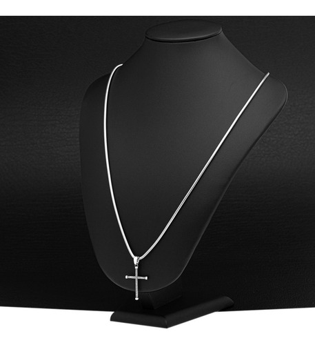 Conjunto Corrente Pulseira Rabo Rato Prata J-1230 Aço Inox Cor Prateado