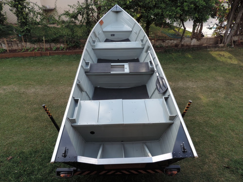 Barco De Alumínio Bico Fino De 5 Metros Esporte E Recreio