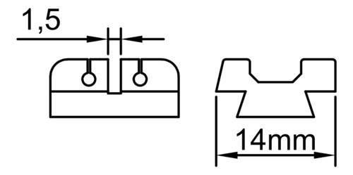 Alça De Mira Senior Em Aço Visada 1.5mm Pistola Pt58