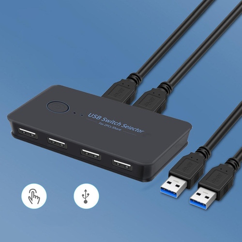 Switcher Selector Kvm Switcher Usb 2.0 2 Computadores 6 Port