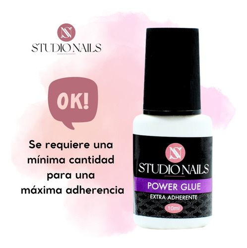 Pegamento Extra Adherente 10ml Para Uñas. Studio Nails